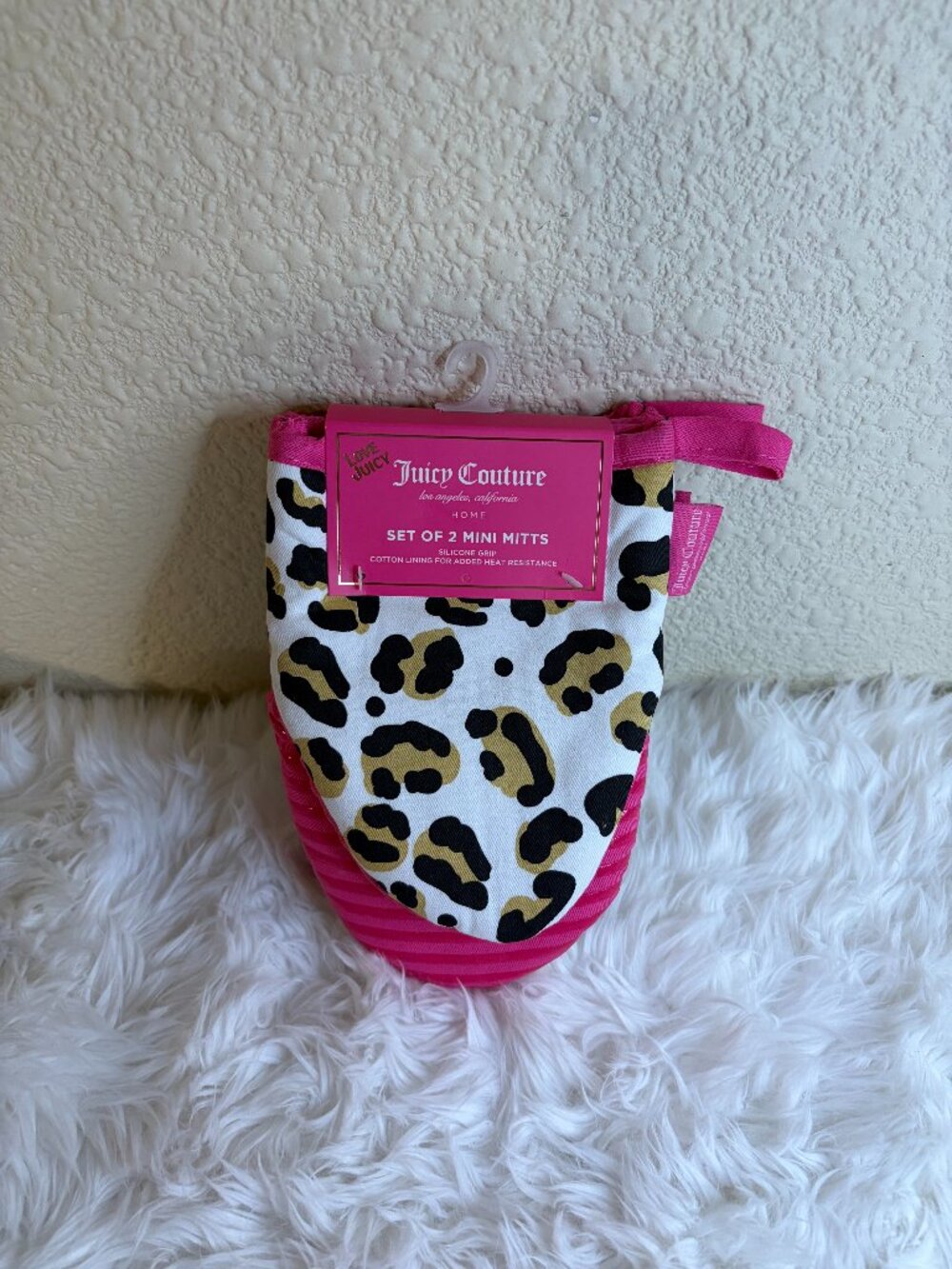 Juicy Couture Love Juicy Leopard Mini Oven Mitt Set Kitchen Decor NWT